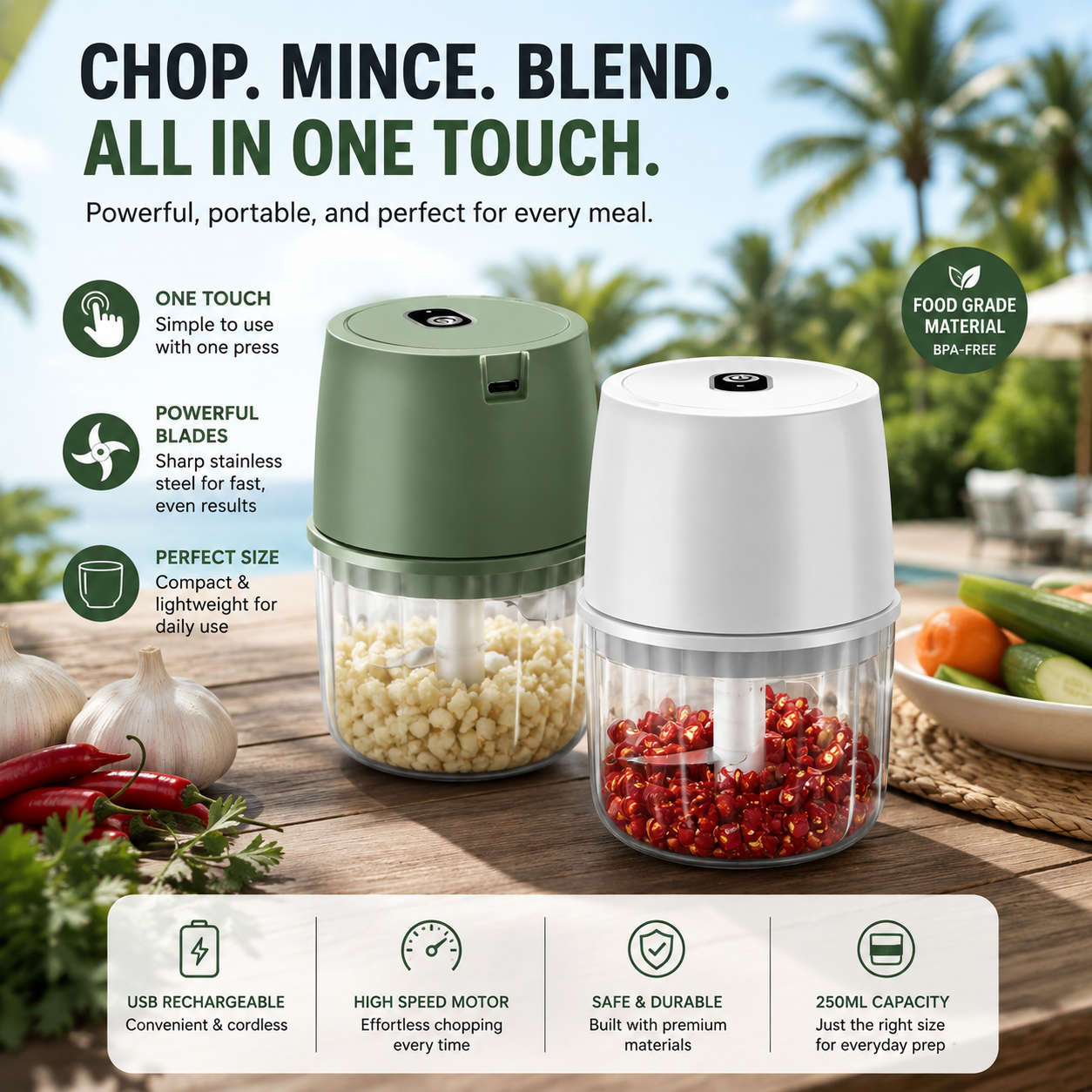 Chopix™ Mini Electric Food Chopper